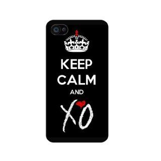 Keep calm and XO the weeknd   Iphone 4/ 4s Case Hard Cover (Black & White): Cell Phones & Accessories