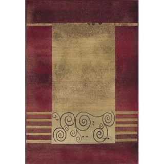 Generations Red/ Beige Area Rug (67 X 91)