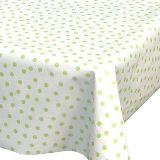 Polka Dot Oilcloth Table Cloth   Green (48 x 84): Kitchen & Dining