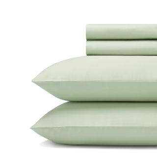 Manor Hill Hotel Luxe 500 Thread Count Cotton Sateen Luxury Sheet Set Green Size Twin