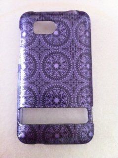 HTC Thubderbolt 4G ADR6400 Purple Circular Pattern Hard Case Cover Protector: Cell Phones & Accessories