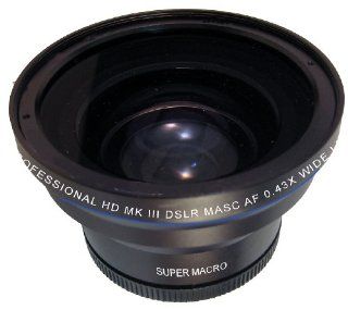 Zeikos ZE 543R 0.43X high definition Super Wide Angle lens with Super Macro, includes lens pouch and cap covers (Life Time Warranty) Fits 52/55/58/62/67/72mm  Camera Lenses  Camera & Photo