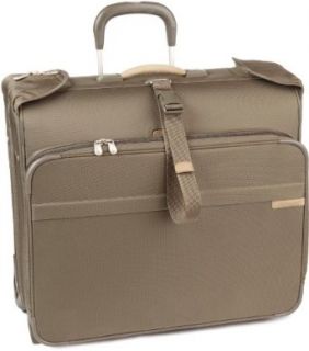 Briggs & Riley Deluxe Wheeled Garment Bag,Olive,20x24x11.5: Clothing