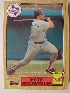 1987 Topps #550 Pete Incaviglia : Sports Related Trading Cards : Sports & Outdoors