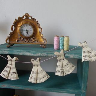 origami paper dress bunting by society of little