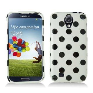 Aimo SAMSIVPCPD300 Cute Polka Dot Hard Snap On Protective Case for Samsung Galaxy S4   Retail Packaging   Black/White: Cell Phones & Accessories