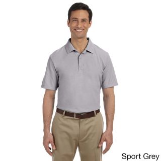 Gildan Mens Dry Blend Pique Sport Shirt Grey Size XXL
