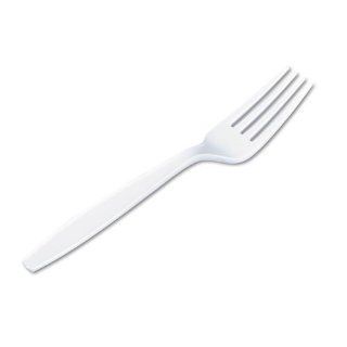 Dixie?   Plastic Cutlery, Heavyweight Forks, White, 1000/Carton   Sold As 1 Carton   Strong and durable.: Kitchen & Dining
