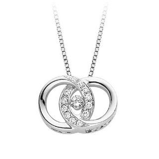 1/4 ct. tw. Diamond One LoveTM Circle Pendant in 10K White Gold Jewelry