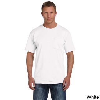 Fruit Of The Loom Fruit Of The Loom Mens Heavyweight Cotton Chest Pocket T shirt White Size XXL