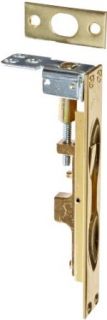 Rockwood 557.3 Brass Lever Extension Flush Bolt for Plastic & Wood Door, 1" Width x 6 3/4" Height, Polished Clear Coated Finish: Hardware Bolts: Industrial & Scientific