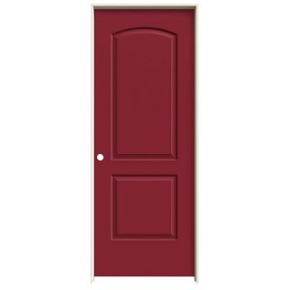 ReliaBilt 2 Panel Round Top Solid Core Smooth Molded Composite Right Hand Interior Single Prehung Door (Common: 80 in x 24 in; Actual: 81.68 in x 25.56 in)