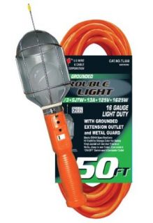 US Wire TL550 16/3 50 Foot SJTW Orange Trouble Light with Metal Cage   Portable Work Lights  