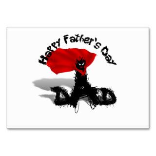 Father's Day Super Dad Scribble Text With Cape Business Cards