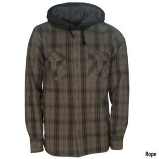 Quiksilver Mens Tundra Long Sleeve Hooded Flannel Shirt 747309