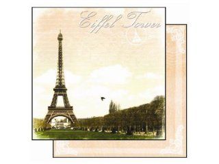 Best Creation 12 by 12 Inch Glitter Paper, Eiffel Tower Designs, Case Packed, 25 Sheets