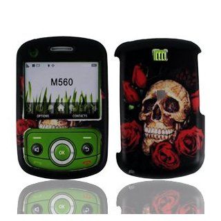 For Samsung Reclaim M560 Accessory   Red Rose Skull Design Hard Case Protector Cover: Cell Phones & Accessories