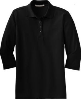 Port Authority Women's Silk Touch 3/4 Sleeve Sport Shirt. L562: Clothing