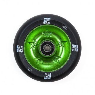 Envy 100mm Full Core Wheel Green / Black (Pair) : Sports Scooter Wheels : Sports & Outdoors