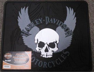 Set of 2 Rear Harley Davidson Skull w/Wings Floor Mats: Automotive