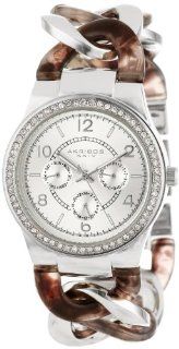 Akribos XXIV Women's AK562GY Quartz Multi Function Crystal Accented Resin Chain Watch at  Women's Watch store.