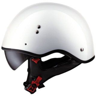 LS2 Helmets HH566 "A" Half Helmet with Sun Visor (Solid Pearl White, Large): Automotive
