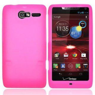 EMAXCITY Brand Soft Silicone HOT PINK Skin Cover Case with for MOTOROLA XT907 DROID RAZR M VERIZON [WCB567]: Cell Phones & Accessories