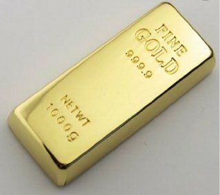 High Quality 16gb Cool Gold Bar Style USB Flash Drive: Computers & Accessories