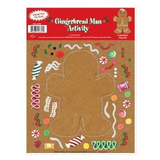 Gingerbread Man Sticker Activity Party Accessory (1 count) (1 Sh/Pkg): Kitchen & Dining