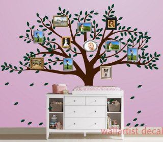Family Photo Frame Big Tree Leaf Leaves Falling Frames Home House Art Decals Wall Sticker Vinyl Wall Decal Stickers Baby Livng Bed Room 568 