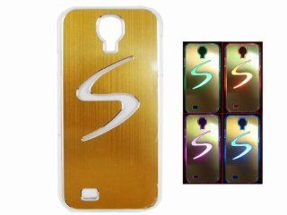 Flash Light LED Color Changing Luxury Case Skin Cover for Samsung Galaxy S4 i9500 Golden: Cell Phones & Accessories