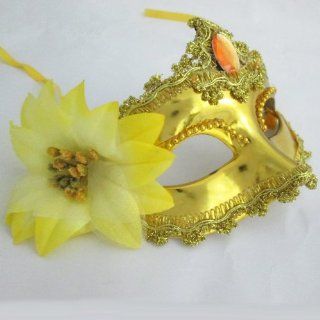 Melody Rhinestone Masquerade Party Mask   Venetian Party Mask   Costume Ball, Fancy Dress up Mask   for Girls Night Out   Gold   Decorative Masks