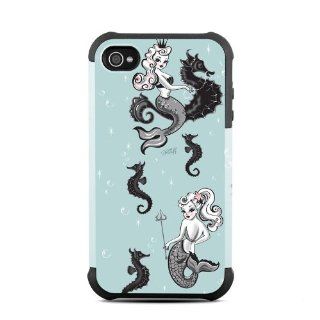 Vintage Mermaid Design Silicone Snap on Bumper Case for Apple iPhone 4GS / 4G Cell Phone: Cell Phones & Accessories