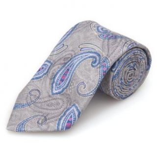 Robert Talbott Best Of Class Light Grey And Blue Paisley Woven Silk Tie at  Mens Clothing store Neckties