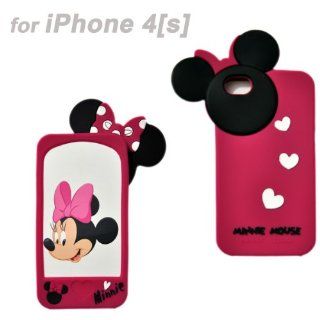 Disney Minnie Mouse Hide and Seek Silicone Case for iPhone 4S/4 Hot Pink: Cell Phones & Accessories