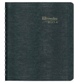 Rediform Brownline 2014 Weekly Planner, Twin Wire, Black, 8.75 x 6.75 Inches (CB850.BLK)  Appointment Books And Planners 