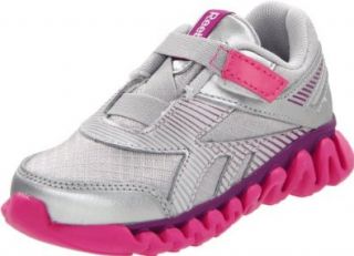 Reebok Mini Ziglite Electrify AC Running Shoe (Toddler), Gravel/White/Dynamic Pink/Green/Vitamin C, 4 M US Toddler: Reebok Baby Shoes: Shoes
