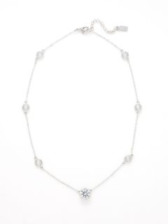 Cubic Zirconia Station Necklace by CZ by Kenneth Jay Lane