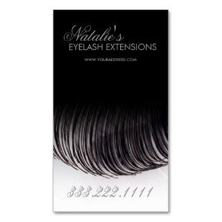 Eyelash Extensions Black Business Card