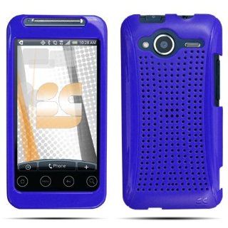 X Matrix Hard Plastic Snap On Blue Phone Cover for HTC EVO Shift 4G: Cell Phones & Accessories