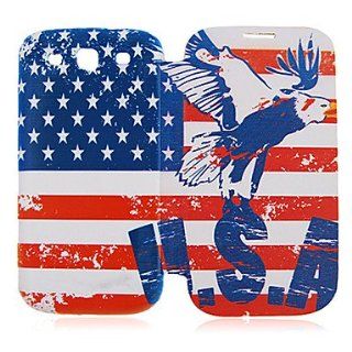 Usa National Flag Leather Case for Samsung Galaxy S3 I9300: Cell Phones & Accessories