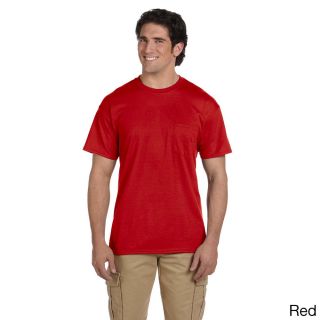 Gildan Mens Dry Blend Pocket T shirt Red Size L
