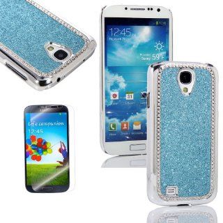 ATC Lumsing(TM) Light Blue Bling Glitter Diamond Case Cover For Samsung Galaxy S4 IV i9500 with Screen Protector: Cell Phones & Accessories