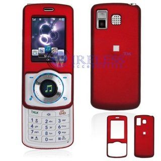 LG Rhythm AX585 Cell Phone Red Rubber Feel Protective Case Faceplate Cover : Office Supplies : Office Products