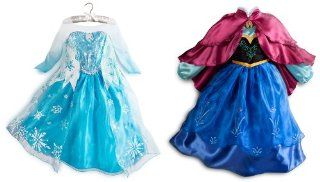  Frozen Princess Elsa and Anna Costume Set Size Medium 7/8 Clothing