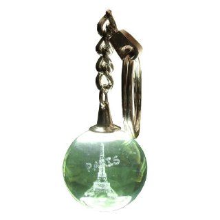 Souvenirs of France   Paris Eiffel Tower 'Globe' Keychain in Optical Glass Toys & Games