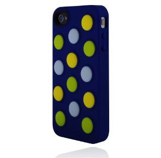 Incipio iPhone 4/4S dotties Silicone Case   1 Pack   Carrying Case   Retail Packaging   Navy Blue: Cell Phones & Accessories