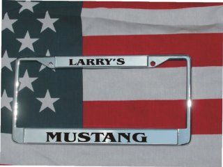 CHROME Personalized Laser Engraved License Plate Frame W/FREE SCREW COVERS: Automotive
