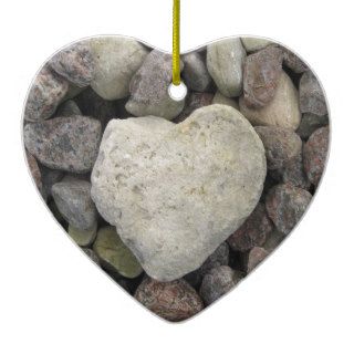 Heart stone christmas tree ornament