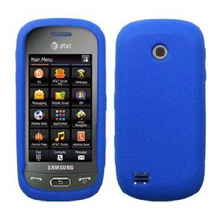 Blue Silicone Skin / Case / Cover for Samsung Eternity II / SGH A597: Cell Phones & Accessories